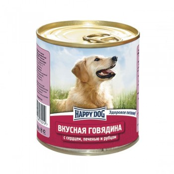 Happy dog консервы для собак: говядина, сердце, печень и рубец